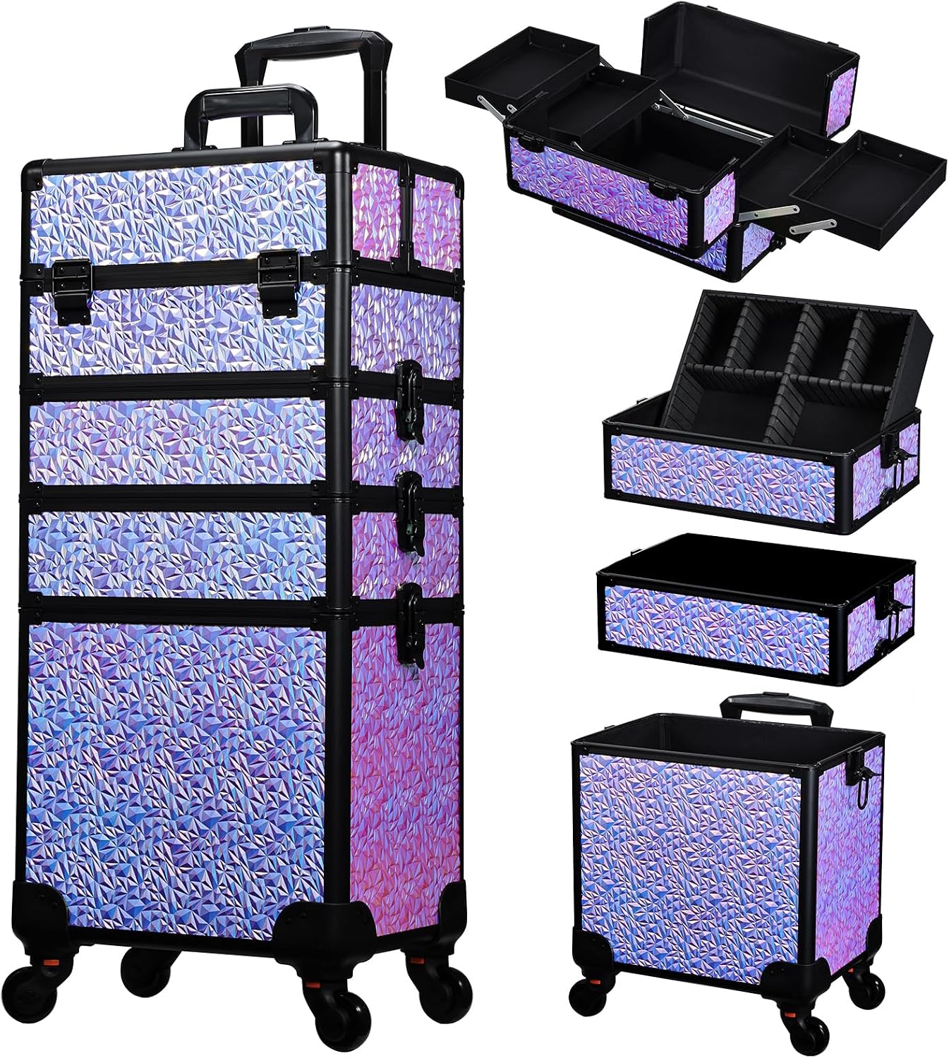 Beauty Makeup Vanity Set - Maleta de Maquillaje con Ruedas, Carrito
